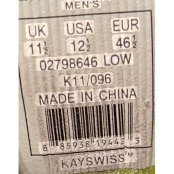 K-Swiss Men’s 12.5 Athletic Shoe 02798646 Low K11/096 Red Yellow - Picture 3 of 10